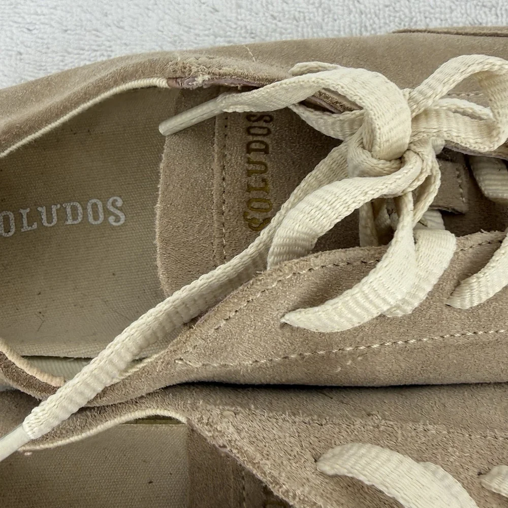 Soludos Platform Leather Women's Size 8 Sneakers Ibiza Nude